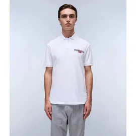 NP0A4HTN0021 Napapijri E-Aylmer Brightwhite 002 Ανδρική Μπλούζα Polo Λευκή