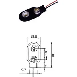 Μπαταριοθηκη Κλιπ Για 9v Μπαταρια (01.145.0001)