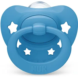 NUK Πιπίλα Σιλικόνη Signature Μπλέ 18-36m