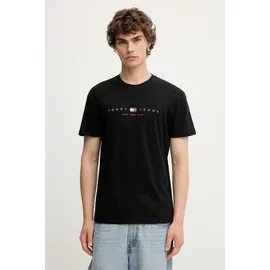 DM0DM21911-BDS Tommy Hilfiger Tjm Reg Flag Linear Ss Tee Ext Ανδρική Μπλούζα Μαύρη