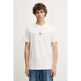 DM0DM21911-YBL Tommy Hilfiger Tjm Reg Flag Linear Ss Tee Ext Ανδρική Μπλούζα Λευκο