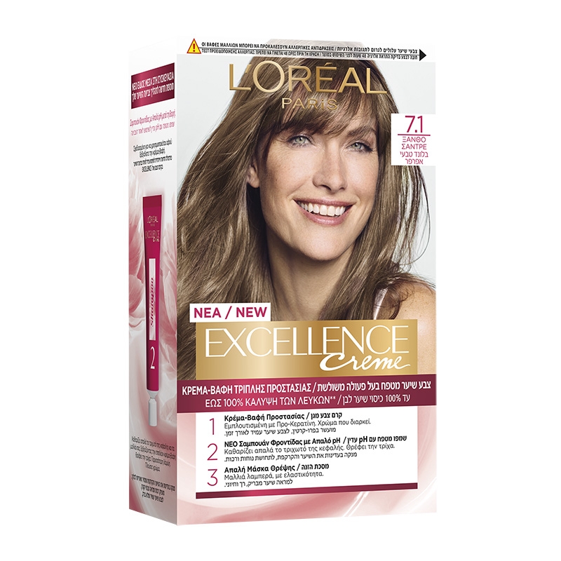L'Oreal Excellence Creme 7.1 Ξανθό Σαντρέ 48ml - Fedra