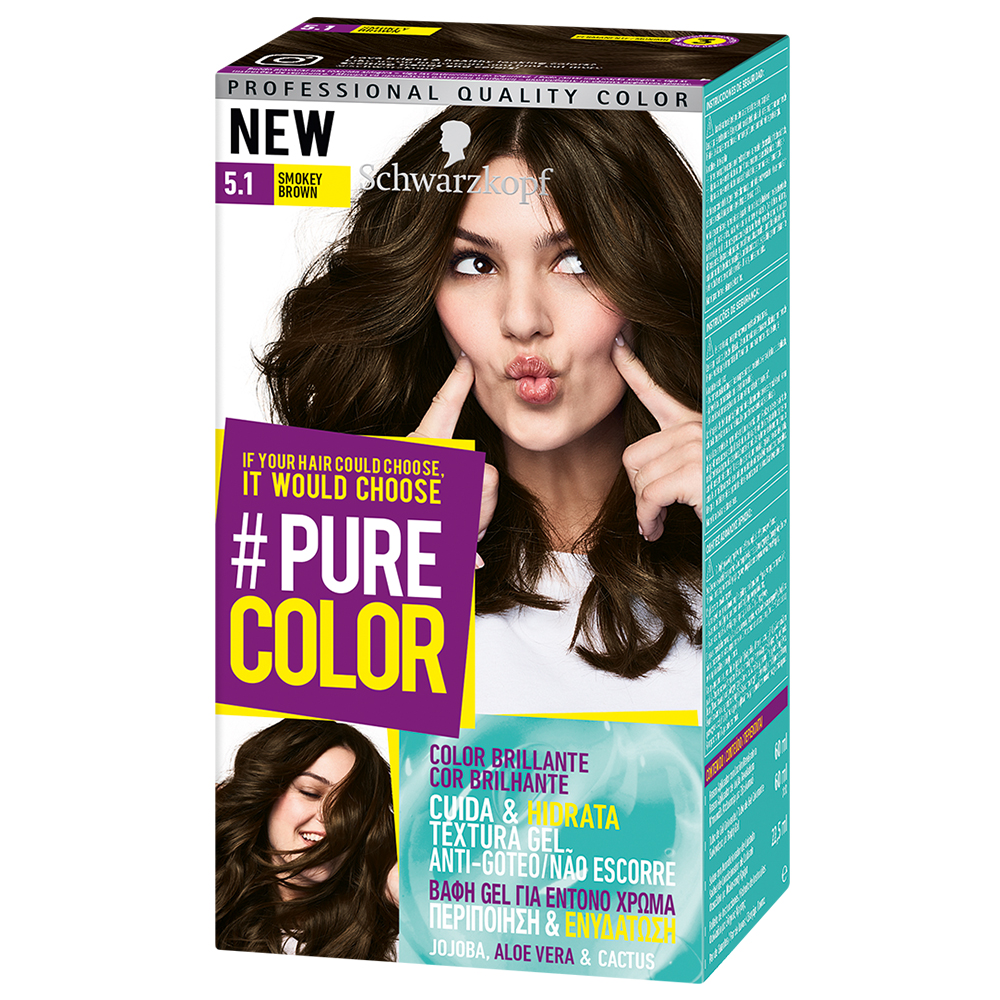 Schwarzkopf Pure Color 5.1 Smokey Brown Βαφή Μαλλιών 60ml | Fedra