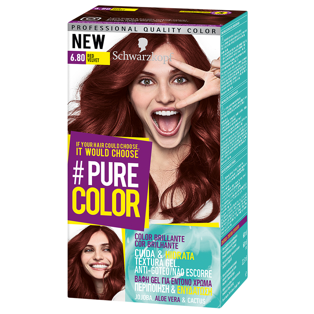 Schwarzkopf Pure Color 6.80 Red Velvet Βαφή Μαλλιών 60ml | Fedra
