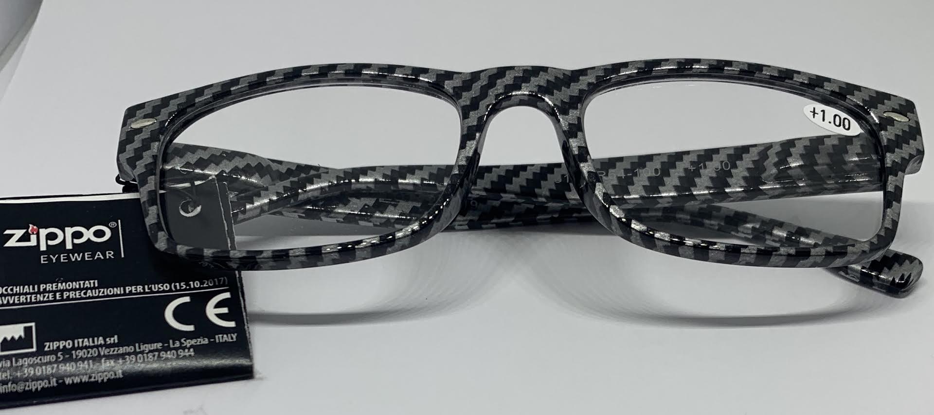 Zippo Γυαλιά Πρεσβυωπίας Κοκάλινα Χρώμα:Γκρι Μαύρο [31Z-PR64-100] +1.00 -  Fedra