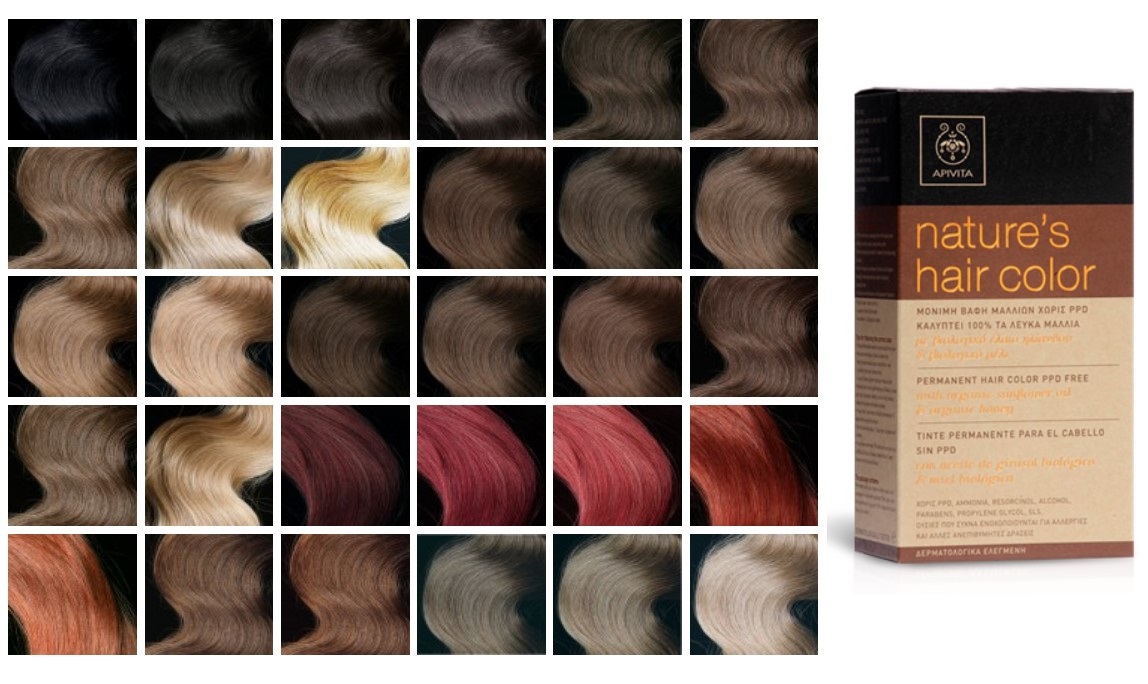 Apivita Natures Hair Color Βαφή Μαλλιών, 50ml [N1.0 Φυσικό μαύρο] | Fedra