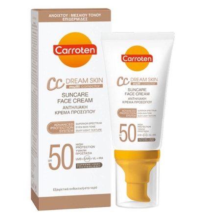Carroten Dream Skin Face Cream CC SPF50 Αντηλιακή Κρέμα Προσώπου με Χρώμα  50ml - Fedra