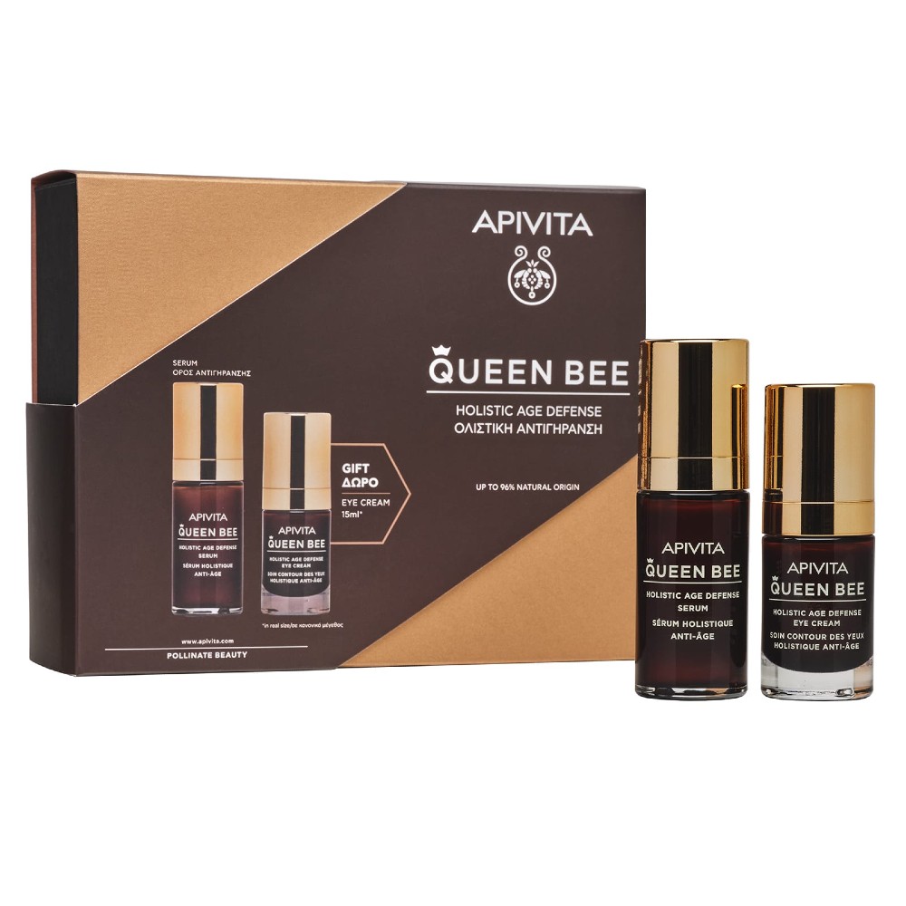 Apivita Queen Bee Holistic Age Defence Serum 30ml & Eye Cream 15ml - Fedra