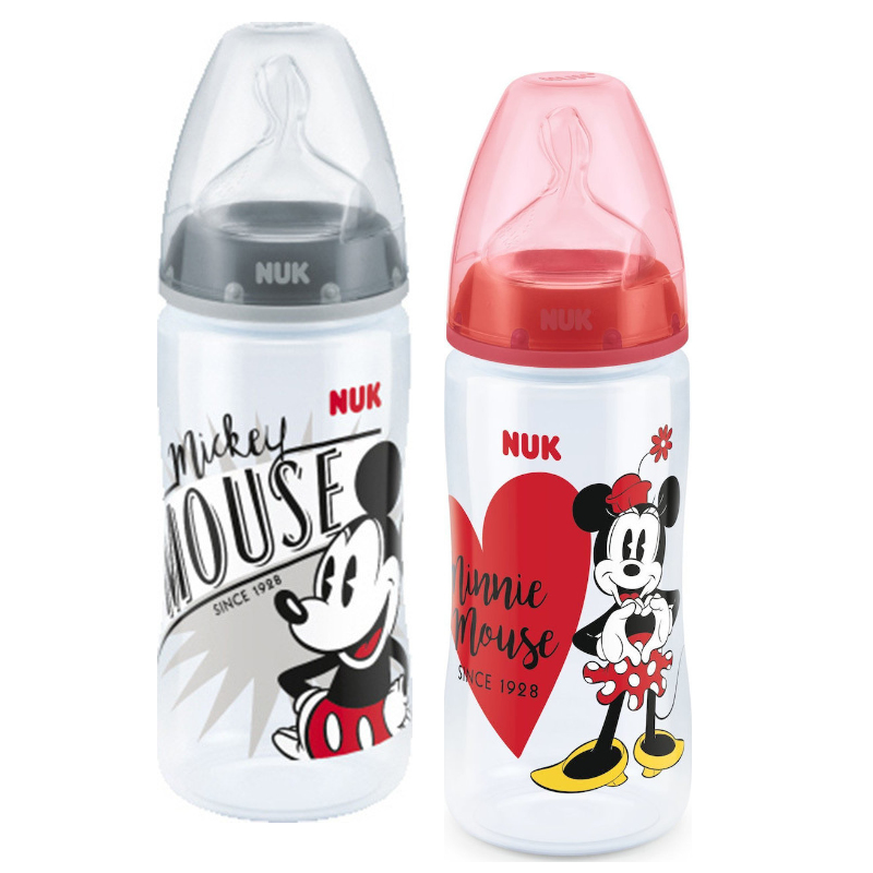 Nuk First Choice Disney Mickey - Minnie Με Δείκτη Ελέγχου Θερμοκρασίας  Πλαστικό PP Μπιμπερό 6-18m 300ml - Fedra
