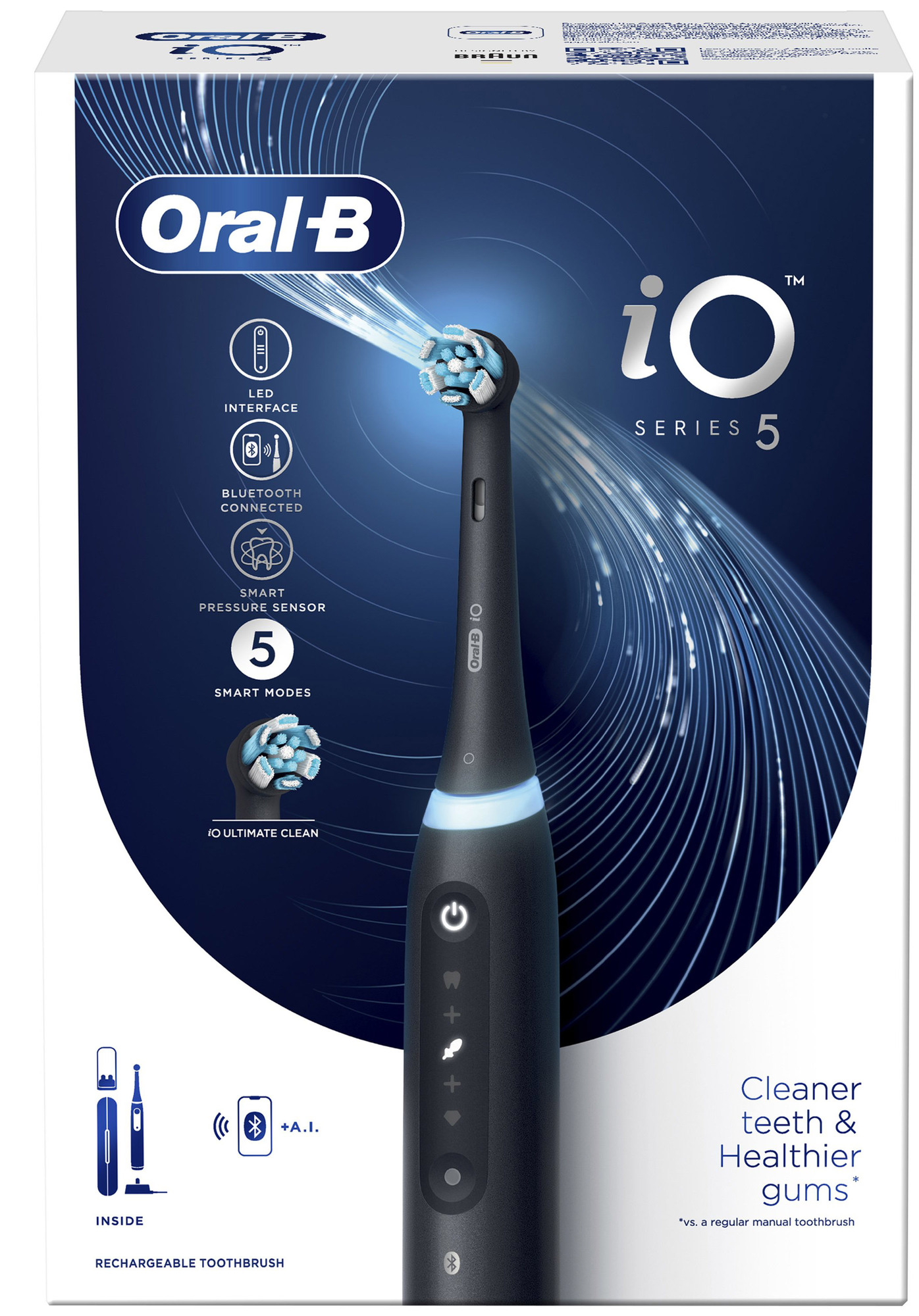 Oral-B iO Series 5 Magnetic Black Ηλεκτρική Οδοντόβουρτσα 1τμχ - Fedra