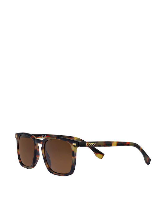ZIPPO Sunglasses Γυναικεία Γυαλιά Ηλίου με Καφέ Ταρταρούγα Κοκκάλινο  Σκελετό και Καφέ Φακό SKUOB145-02 - Fedra